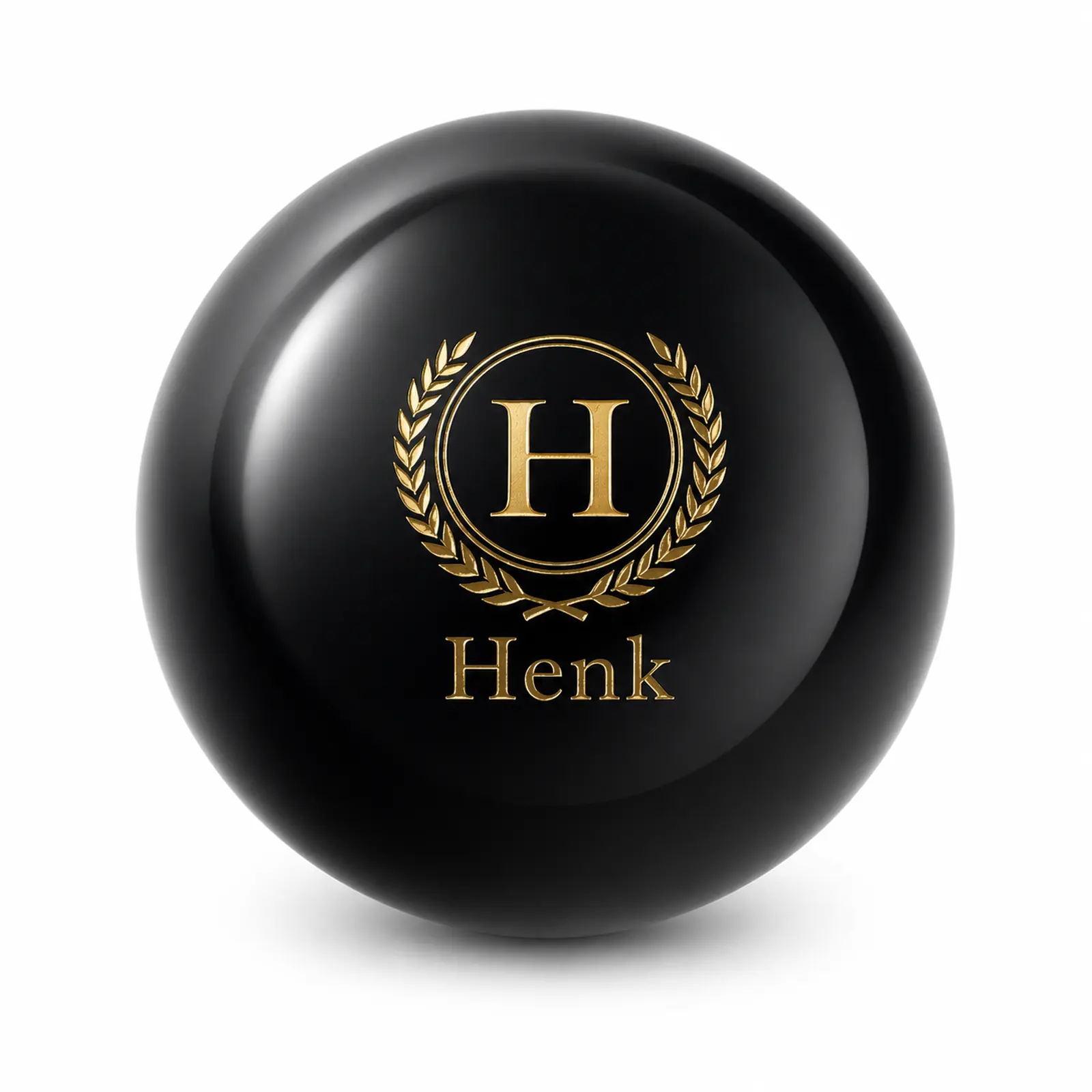 Personalized Black Gold Billiard Ball