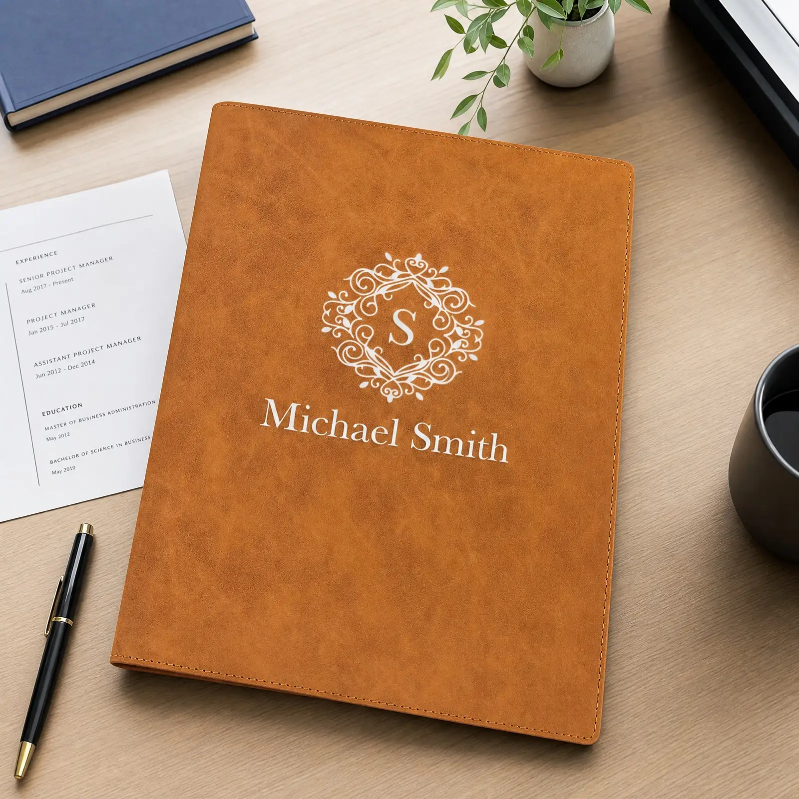 Personalized UV Leather Business Portfolio